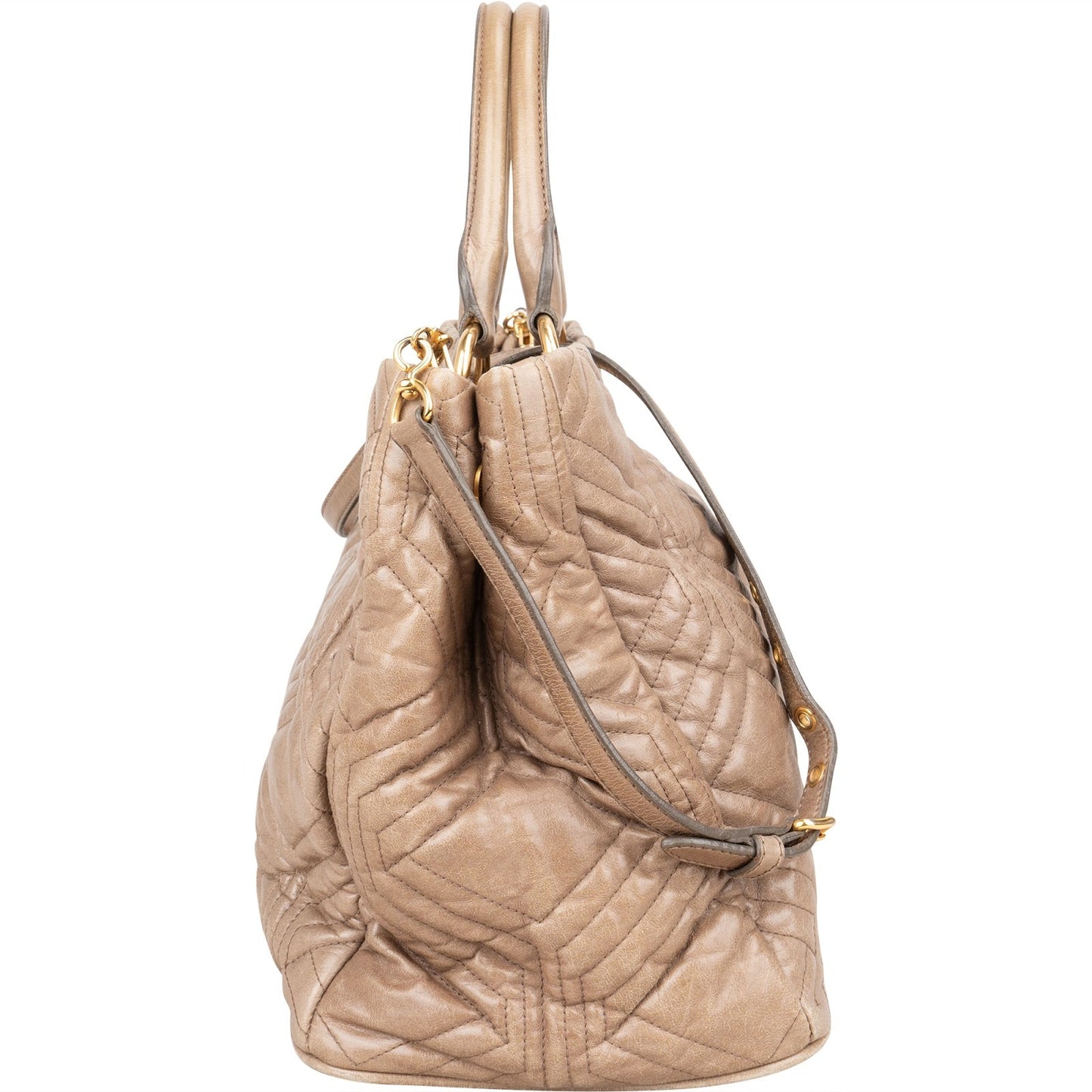 Miu Miu Quilted Geometric Leather Handbag