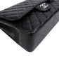 Chanel Quilted Caviar Leather Palladium Jumbo Double Flap Crossbody Bag
