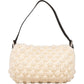 Fendi Black Wool Knit Baguette Shoulder Bag