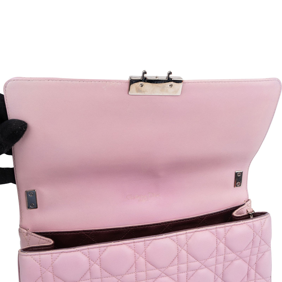 Christian Dior Pink Quilted Leather Diorama Shoulder Bag