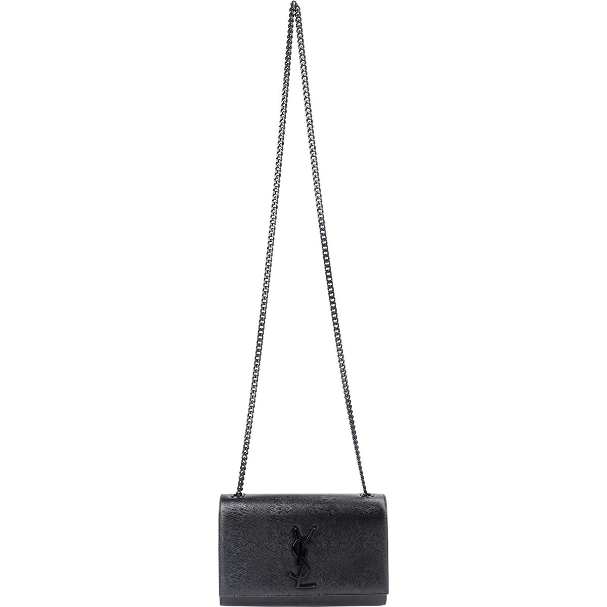 Saint Laurent Grain De Poudre Leather Kate Chain Crossbody Bag