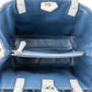 Fendi Blue Leather FF 2Jours Whipstitch Tote Handbag