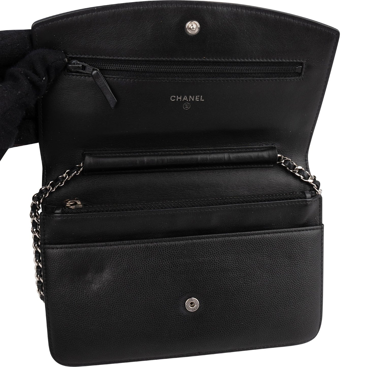 Chanel Caviar Leather CC Wallet on Chain Crossbody Bag