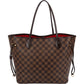 Louis Vuitton Monogram Damier Ebene Canvas Neverfull MM Shoulder Bag