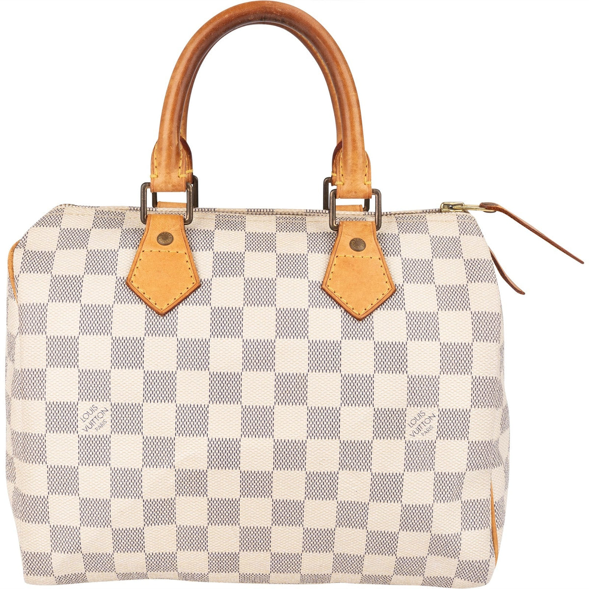 Louis Vuitton Speedy 25 aus Damier Azur Canvas – Vorderansicht
