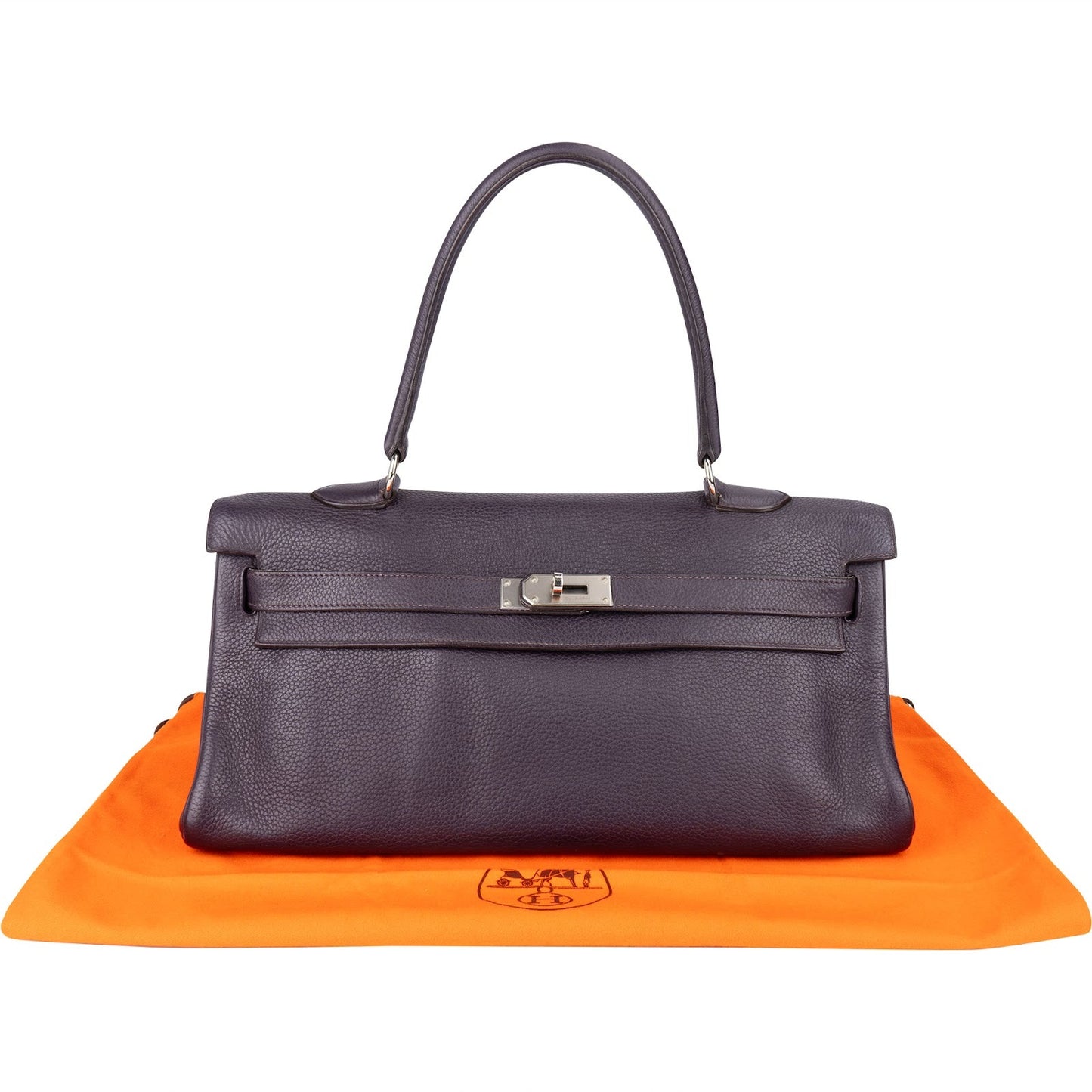 Hermès Raisin Clemence Leather Kelly 40 JPG Shoulder Bag