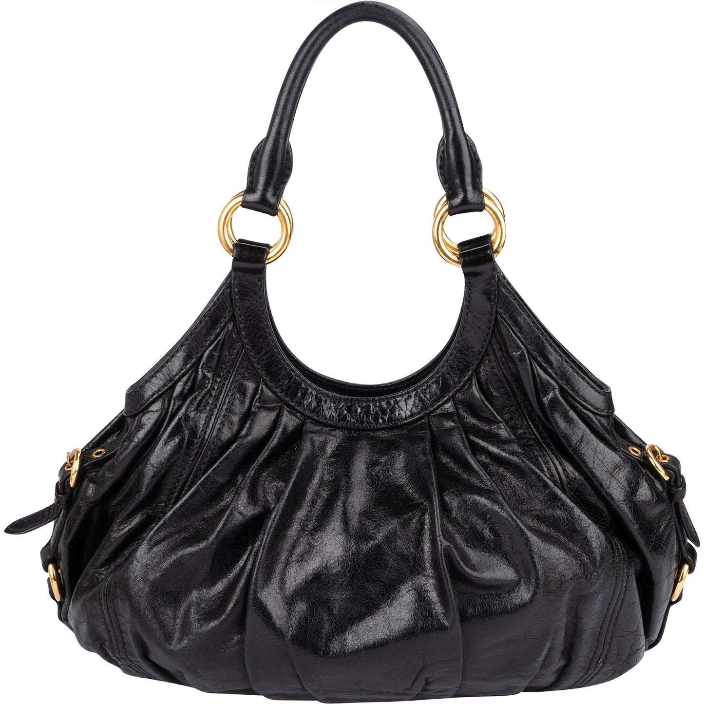 Miu Miu Vitello Lux Hobo Shoulder Bag
