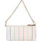 Fendi Monogram FF Zucca Pequin Rainbow Striped Pochette Accessoires Handbag