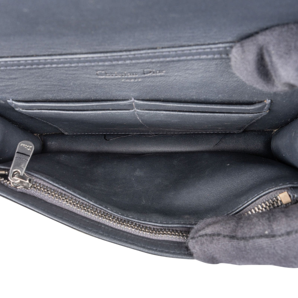 Dior Diorama Wallet on Chain aus Micro-Cannage-Lackleder – Ansicht 9