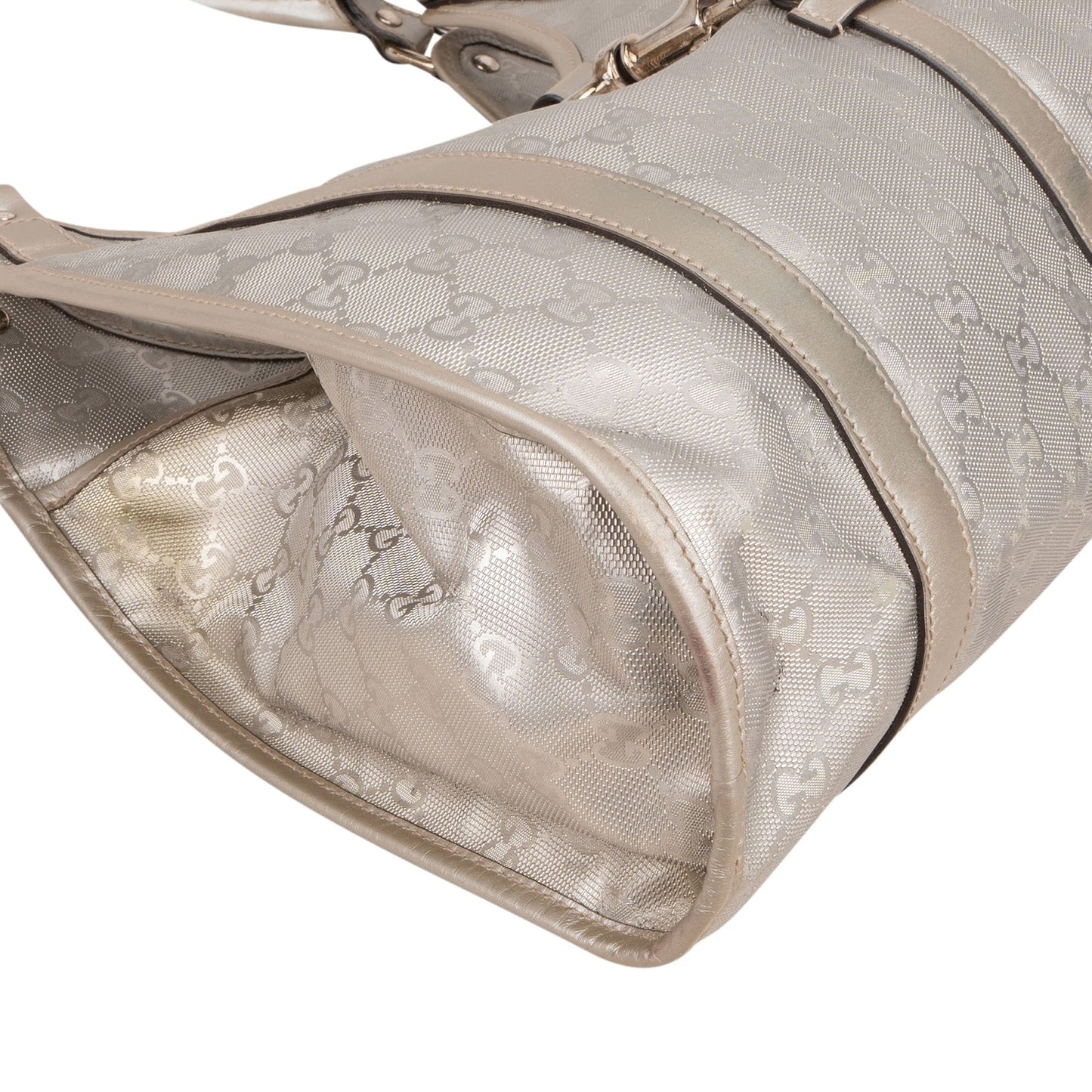Gucci Monogram GG Imprimé Silver Jackie Shoulder Bag