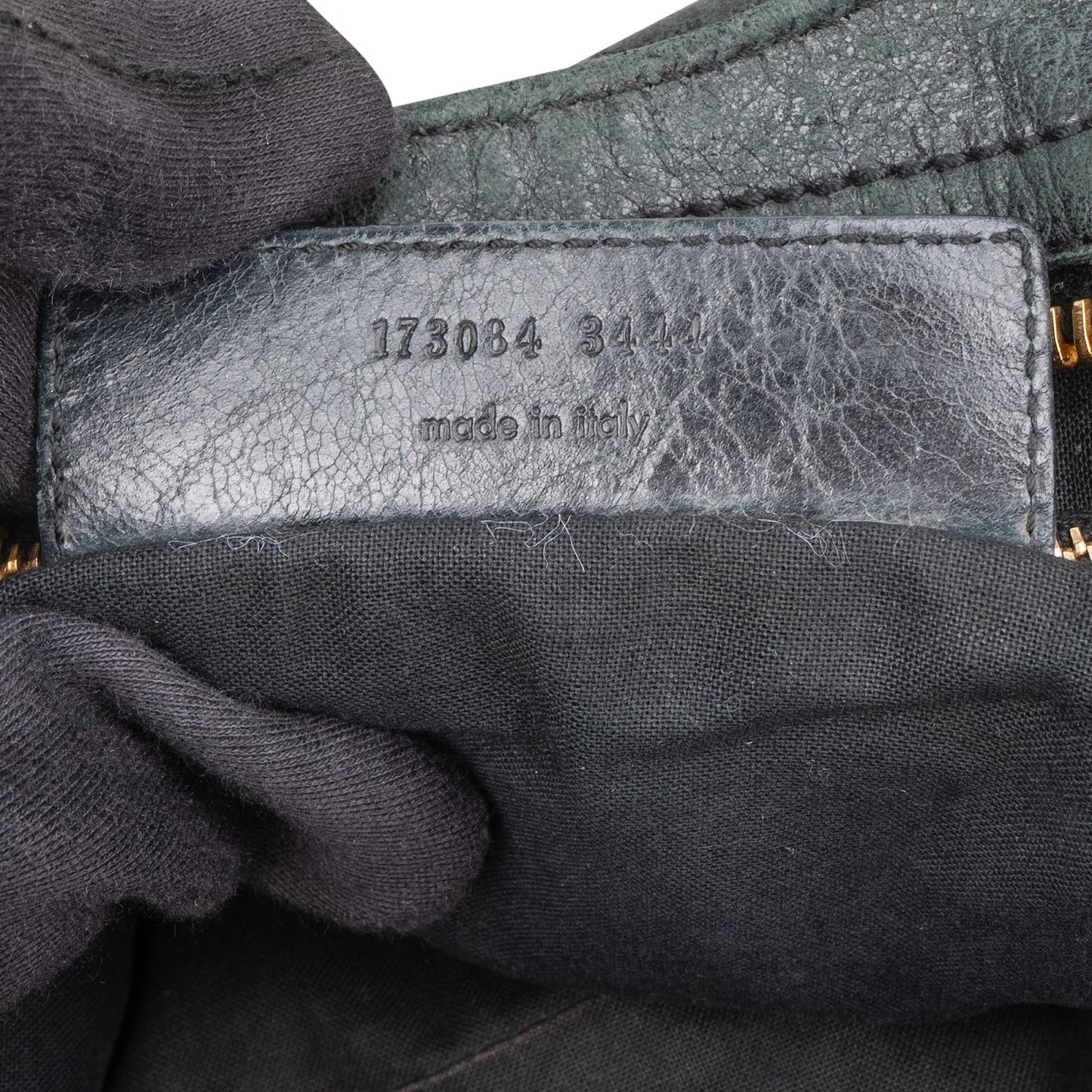 Balenciaga Dark Green Leather City Handbag