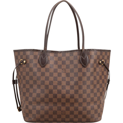 Louis Vuitton Monogram Damier Ebene Canvas Neverfull MM Shoulder Bag