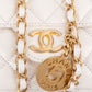Chanel Quilted Shiny Leather Wavy CC Crossbody Bag