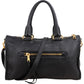 Prada Black Grained Vitello Daino Leather City Handbag