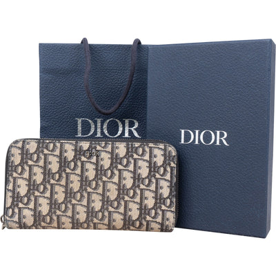 Christian Dior Trotter Monogram Zipped Long Wallet
