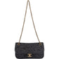 Chanel  Stitching Lambskin Single Flap Shoulder Bag