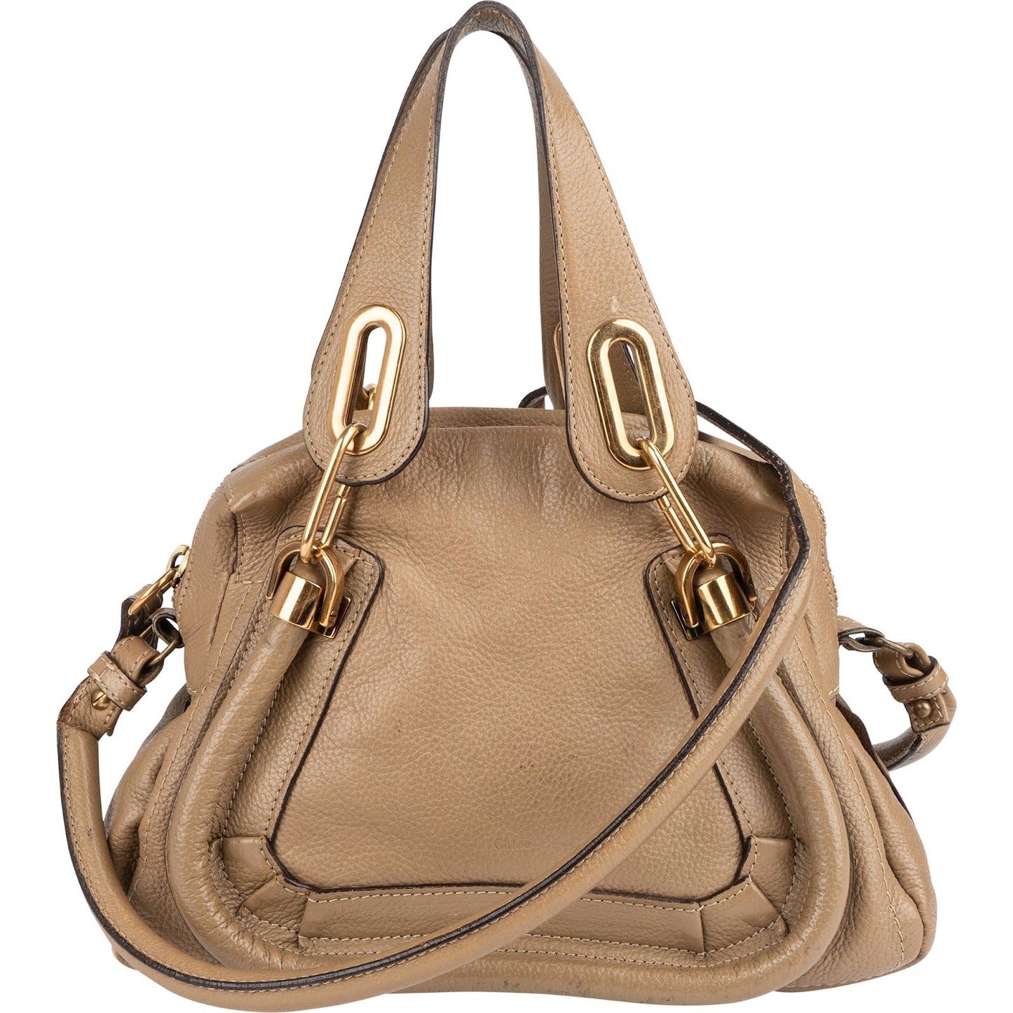 Chloé Pebbled Leather Paraty Handbag