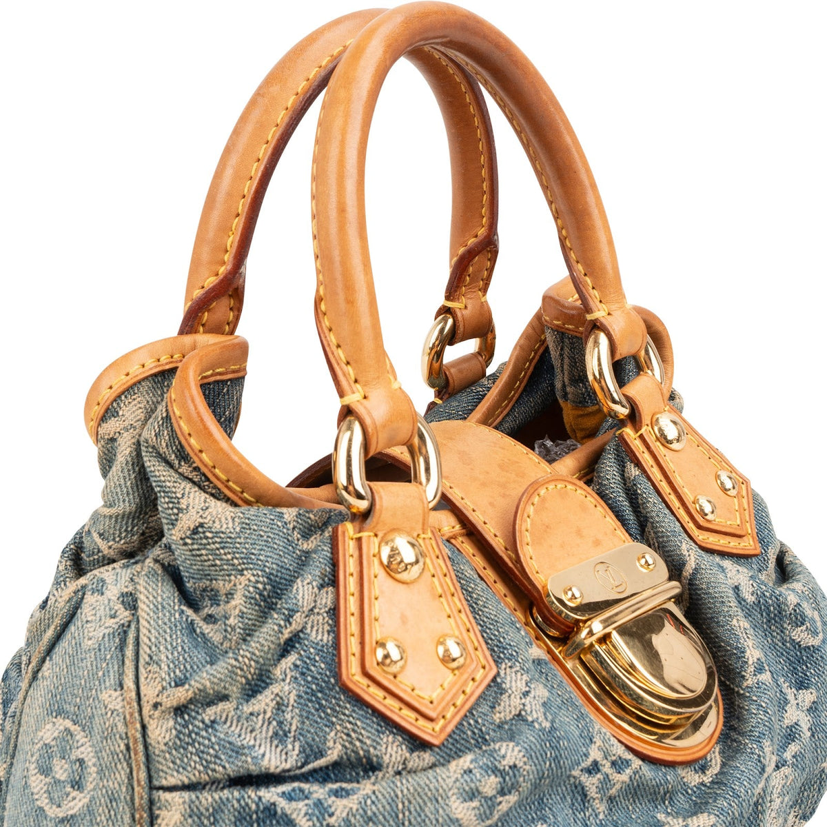 Louis Vuitton Monogram Denim Pleaty Handbag