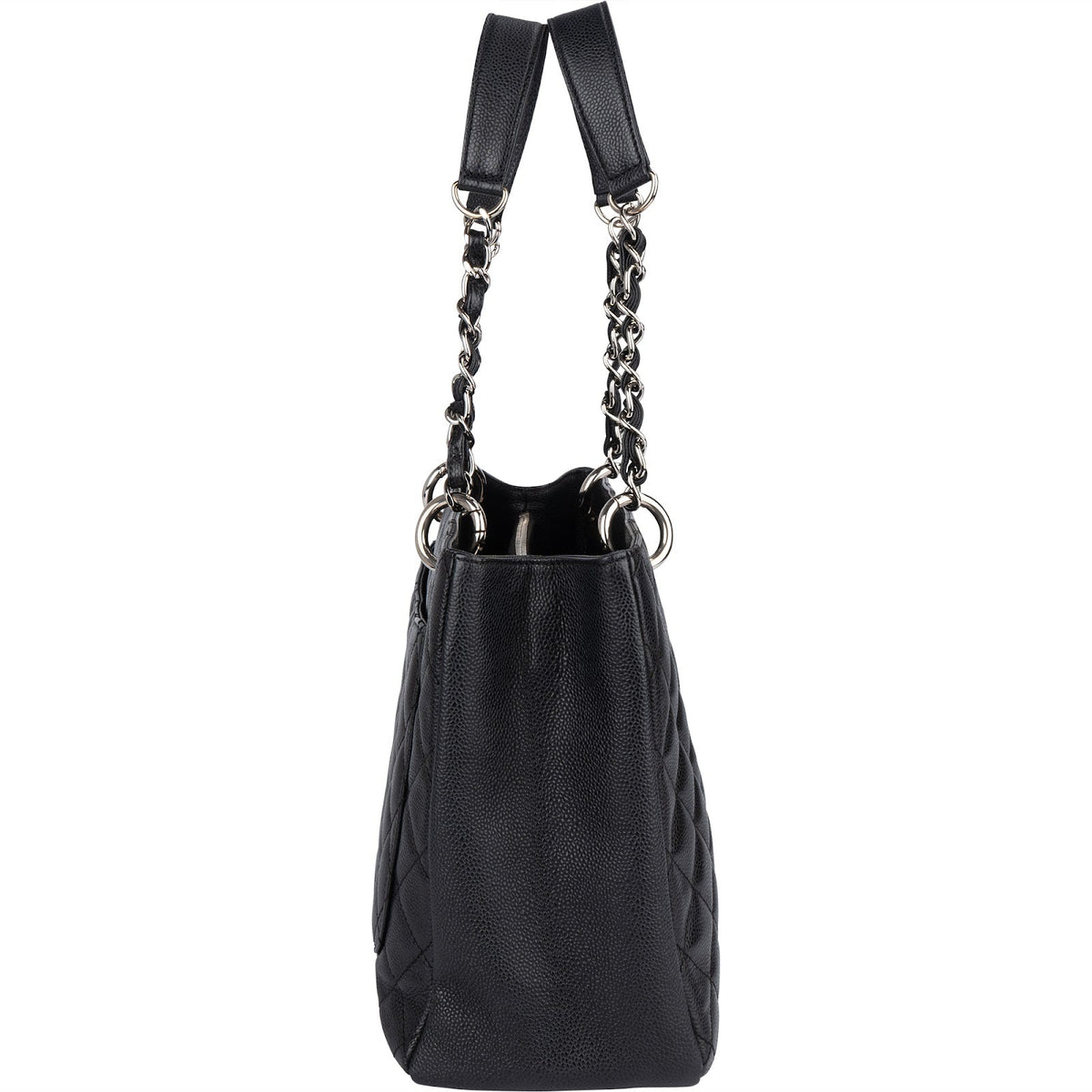 Chanel Quilted Caviar Leather Grand Shopping Tote Shoulder Bag