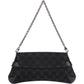 Gucci Monogram GG Black Horsebit Chain Pochette  Handbag