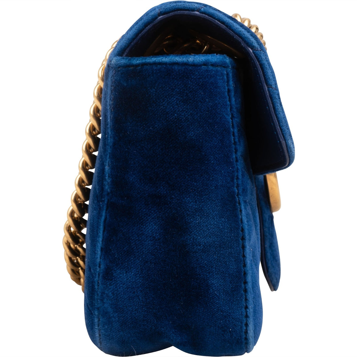 Gucci Velvet Matelassé GG Marmont Small Crossbody Bag