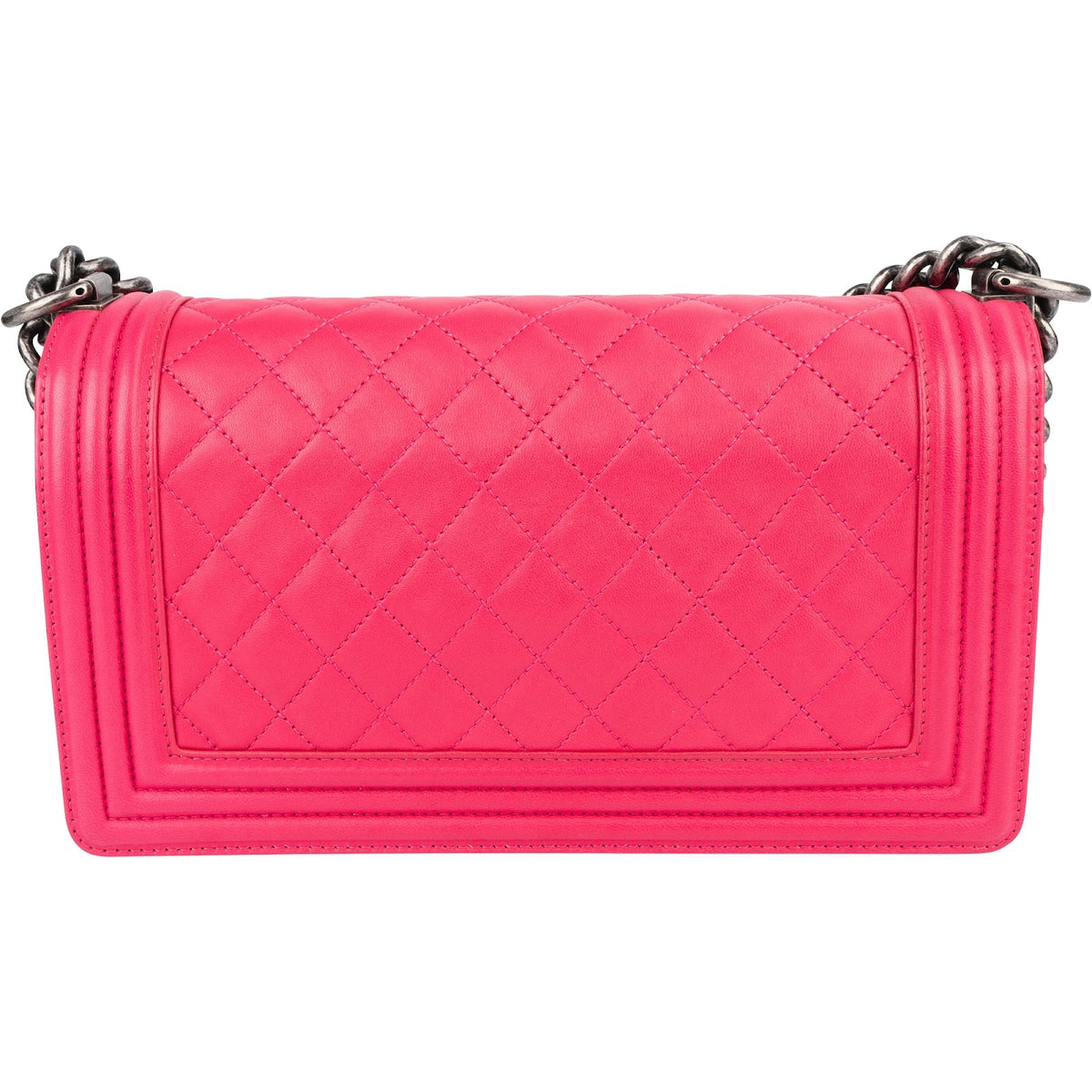 Chanel Quilted Lambskin Single Flap  Boy Crossbody Bag