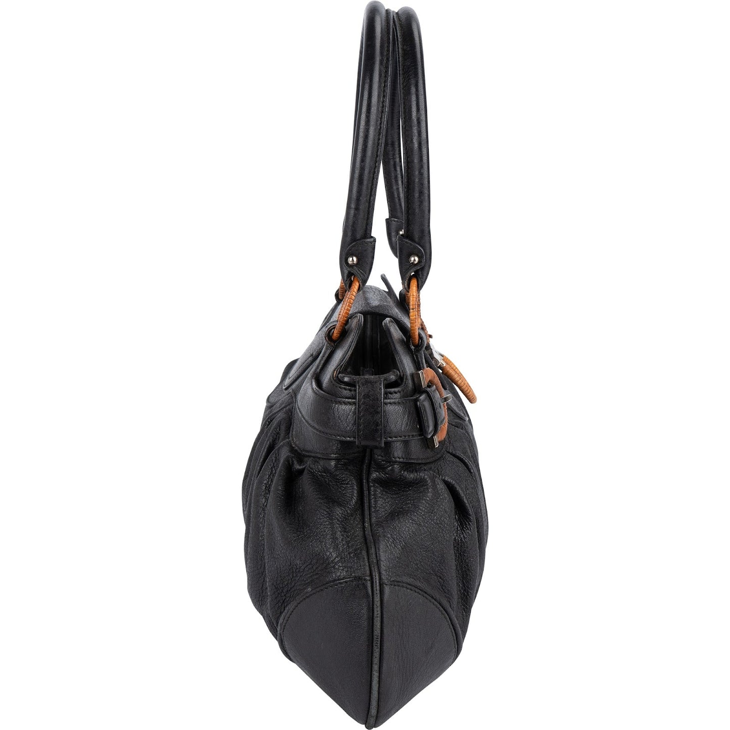 Salvatore Ferragamo Pebbled Leather Marisa Handbag