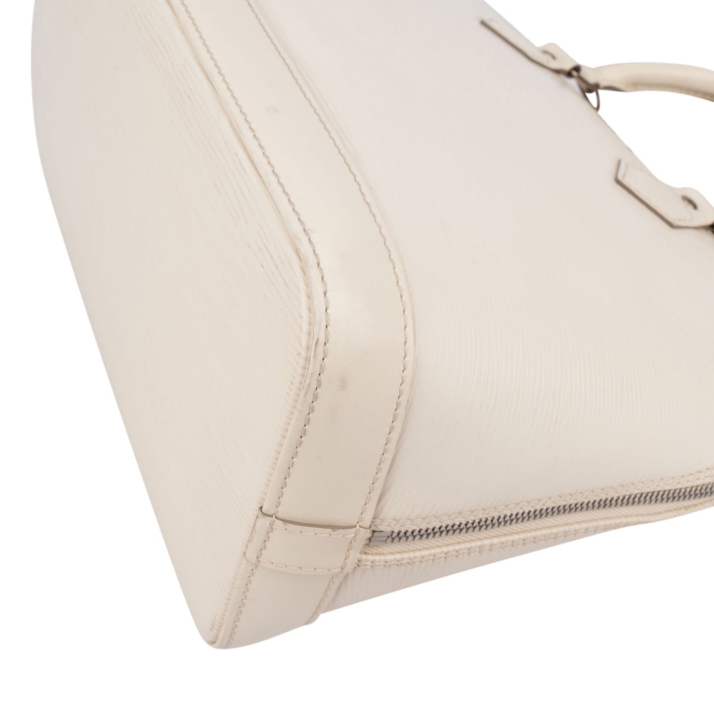 Louis Vuitton White Epi Leather Alma PM Handbag