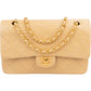 Chanel Quilted Lambskin 24K Medium Gold Double Flap Shoulder Bag