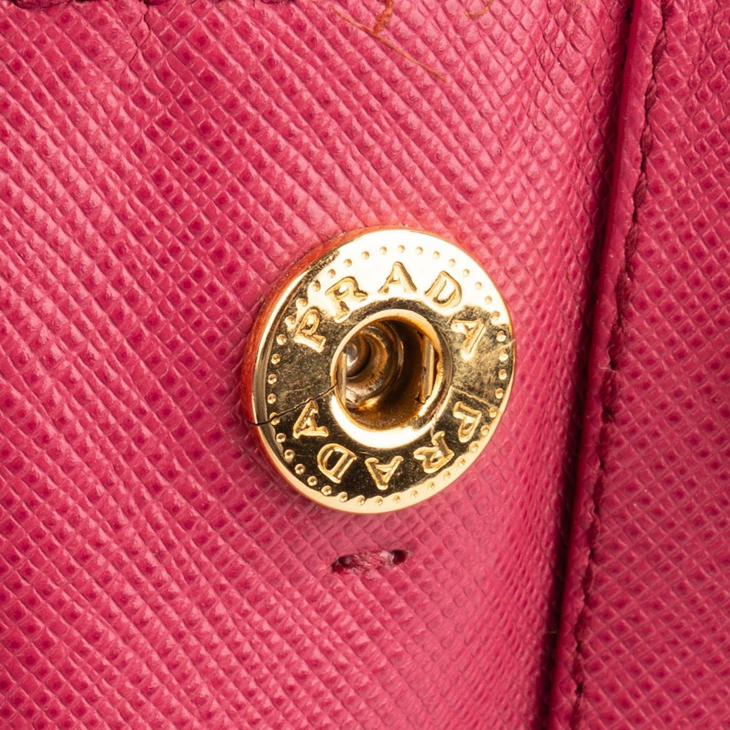 Prada Pink Saffiano Leather Small Galleria Handbag