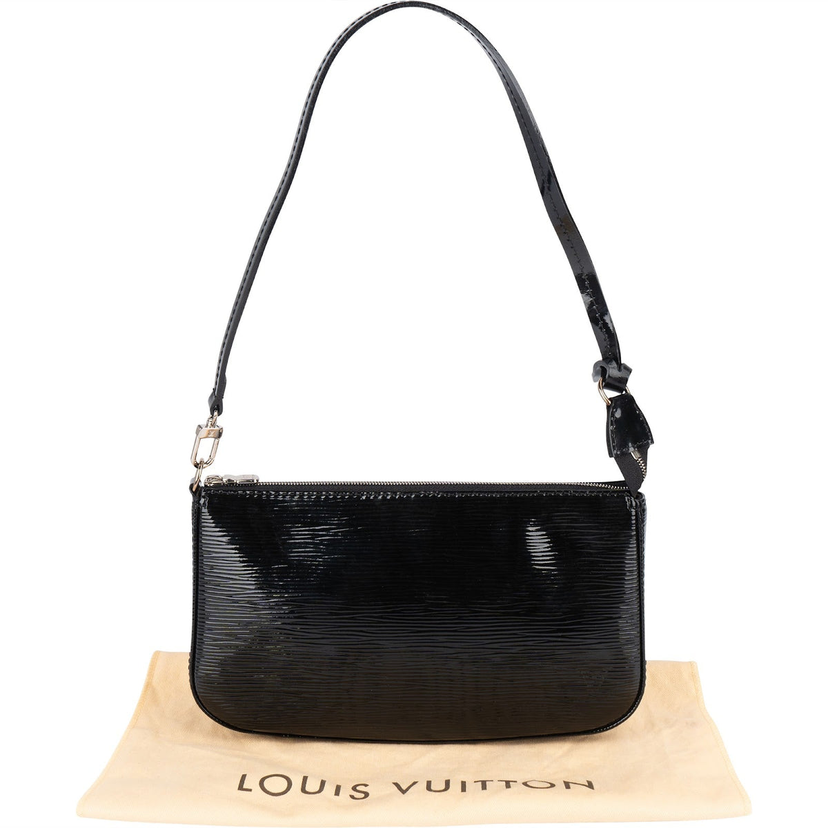 Louis Vuitton Pochette NM aus schwarzem Epi-Leder Electric – Ansicht 2