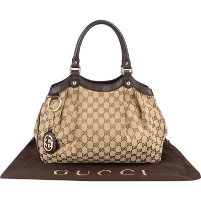 Gucci Monogram GG Canvas Sukey Hobo Handbag
