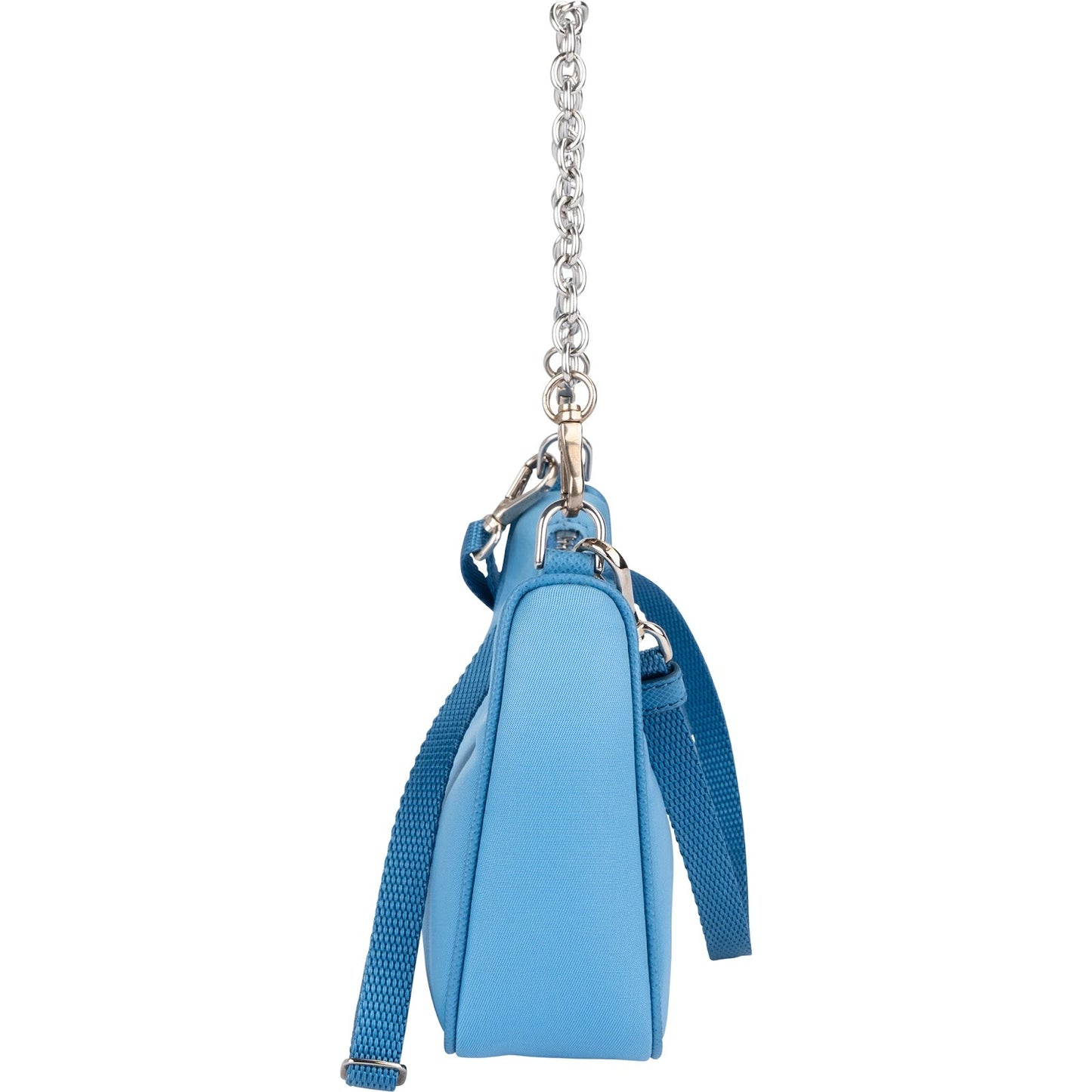 Prada Blue Nylon Triangle Re-Edition Crossbody Bag
