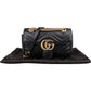 Gucci Red Leather GG Marmont Flap Crossbody Bag