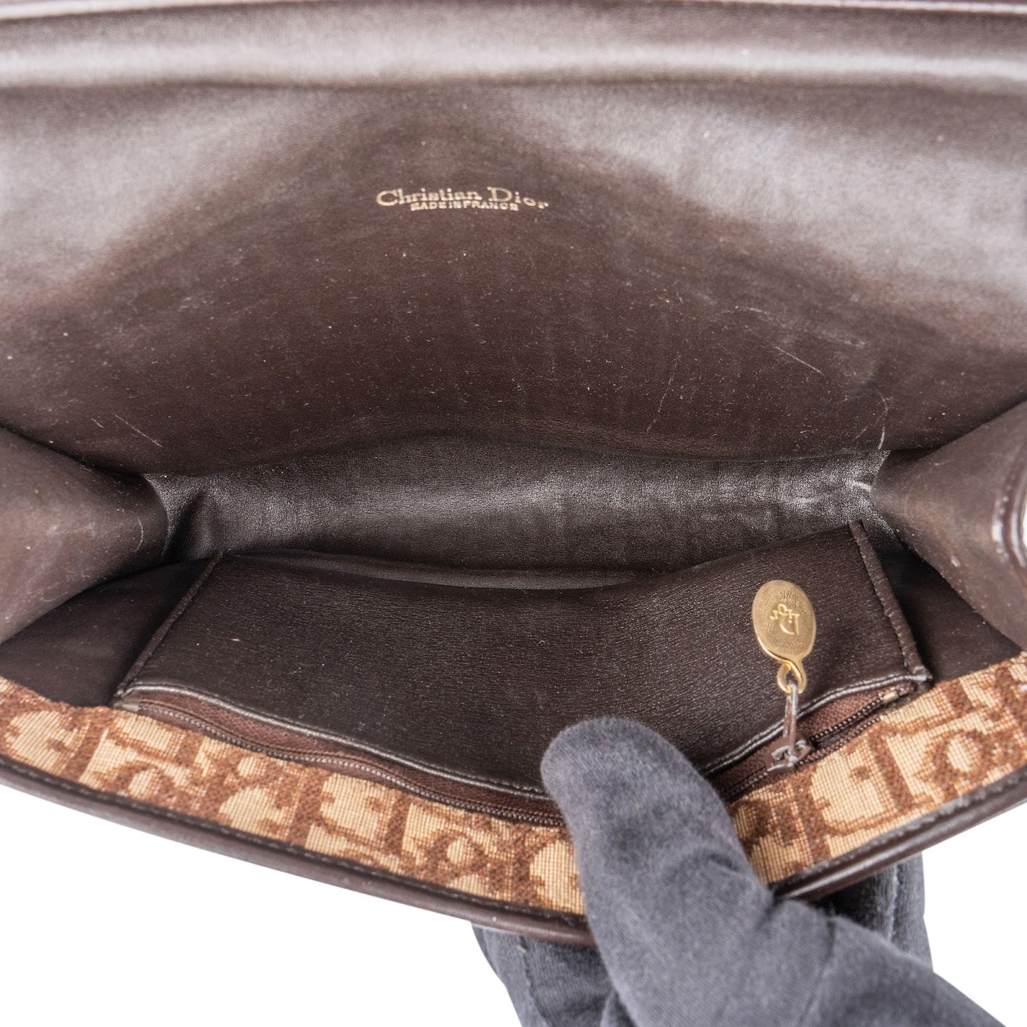 Christian Dior Trotter Monogram Single Flap Crossbody Bag