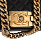 Chanel Quilted Lambskin Medium Boy Single Flap Crossbody Bag