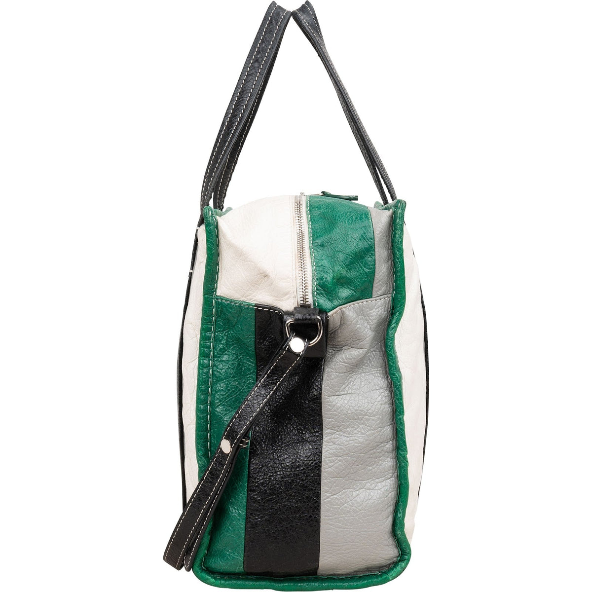 Balenciaga Bazar Small Tote aus dreifarbigem Kalbsleder – Ansicht 5
