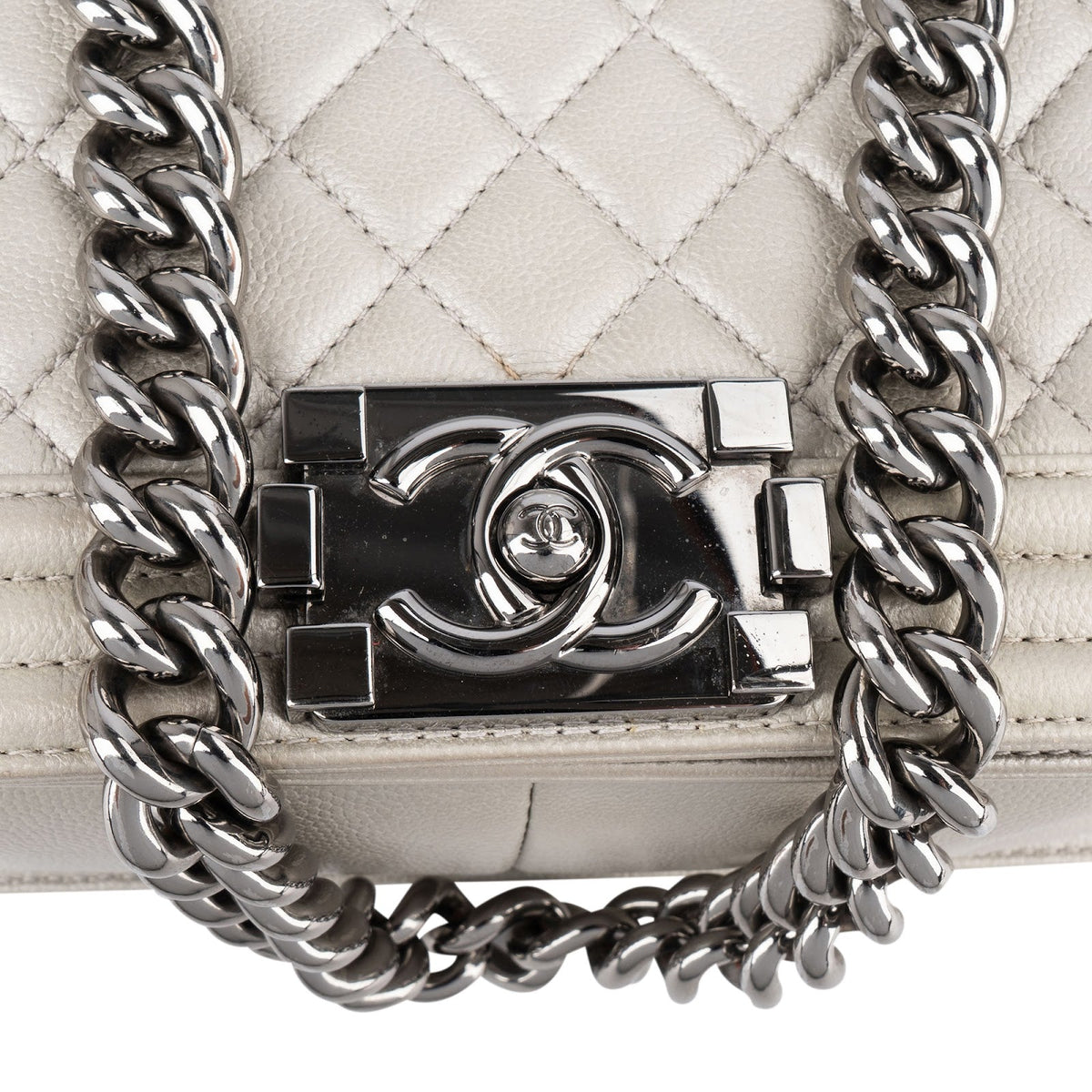 Chanel Quilted Calfskin Boy Single Flap Crossbody Bag