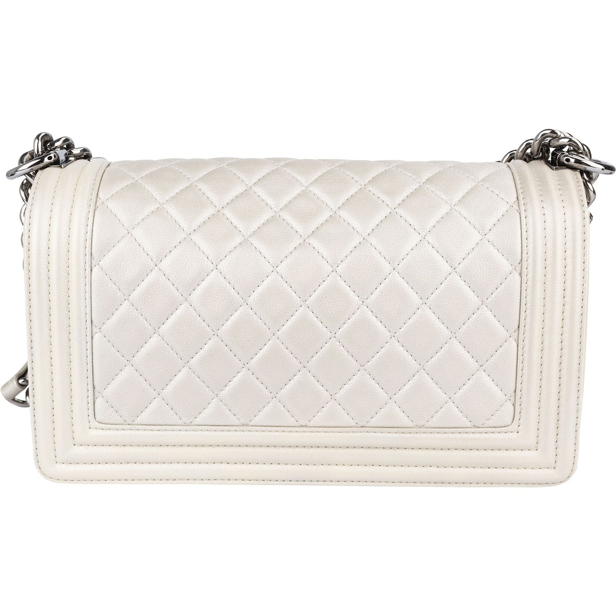 Chanel Quilted Calfskin Boy Single Flap Crossbody Bag
