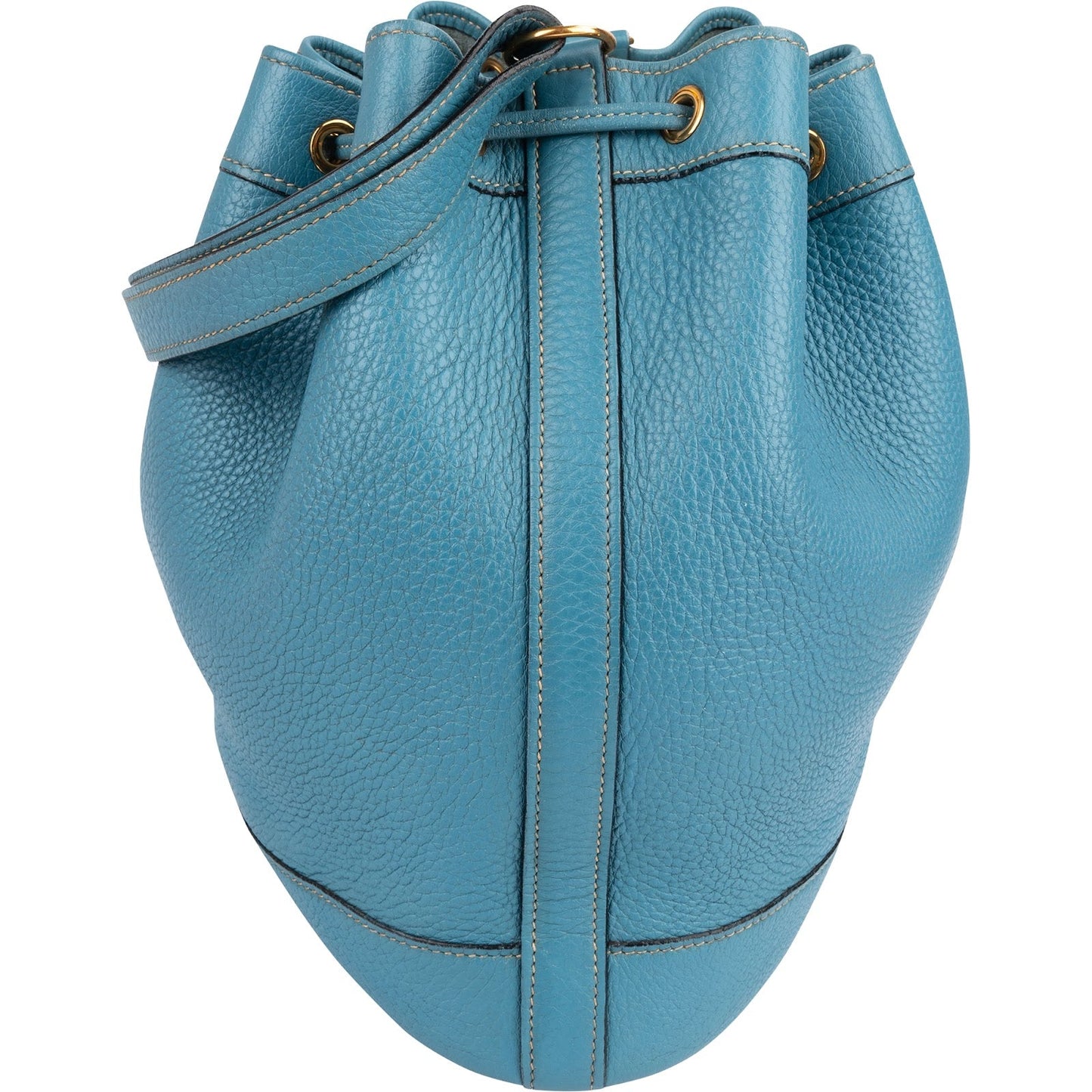 Hermès Blue Jean Togo Leather Market Bucket Shoulder Bag
