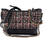 Chanel Tweed Leather Gabrielle Bicolor Chain Small Crossbody Bag