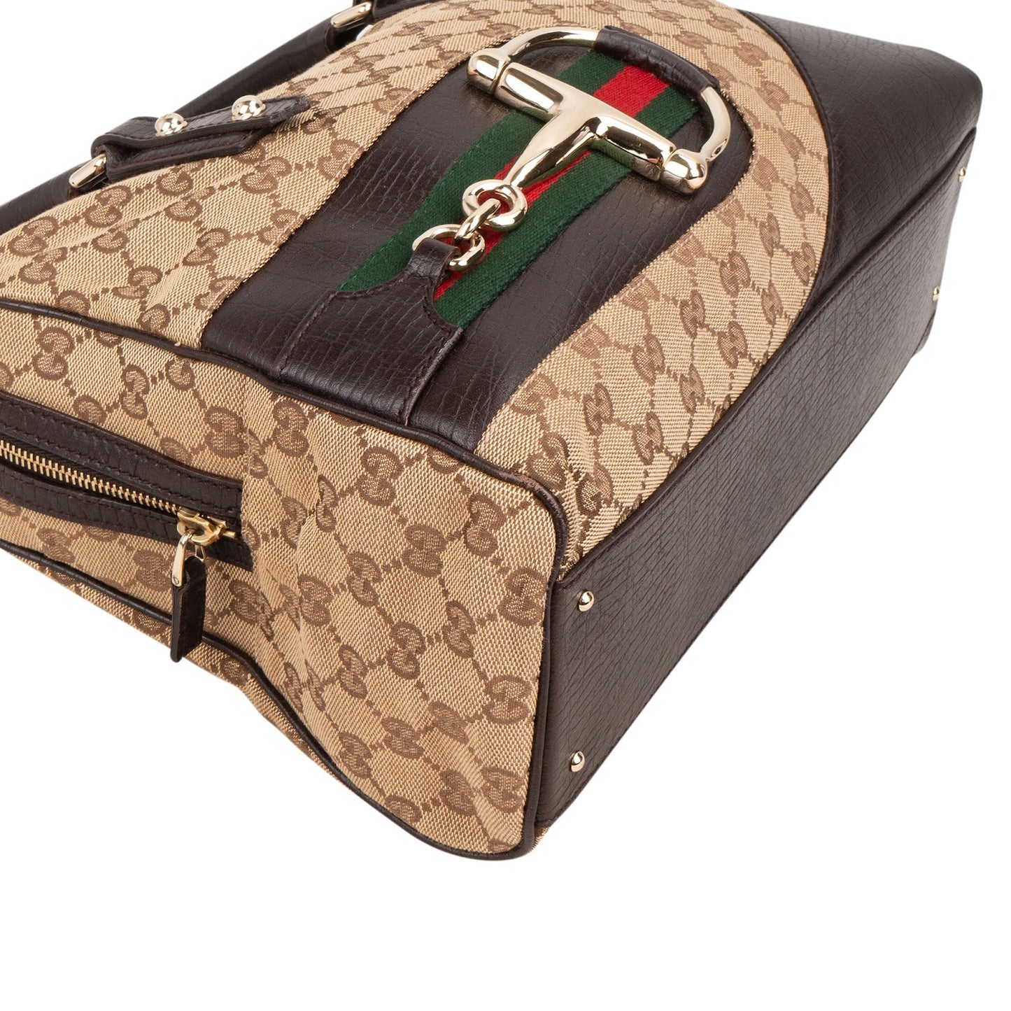 Gucci Monogram GG Canvas Horsebit Handbag