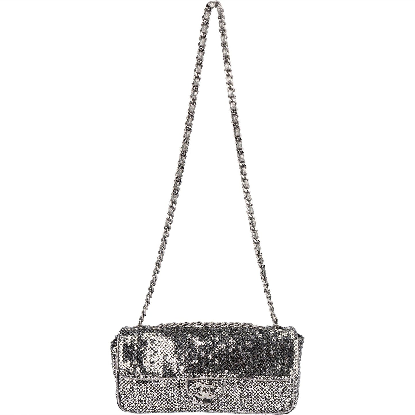 Chanel Sequin Single Flap Crossbody Bag
