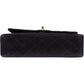Chanel Quilted Suede 24K Gold Medium Double Flap Shoulder Bag