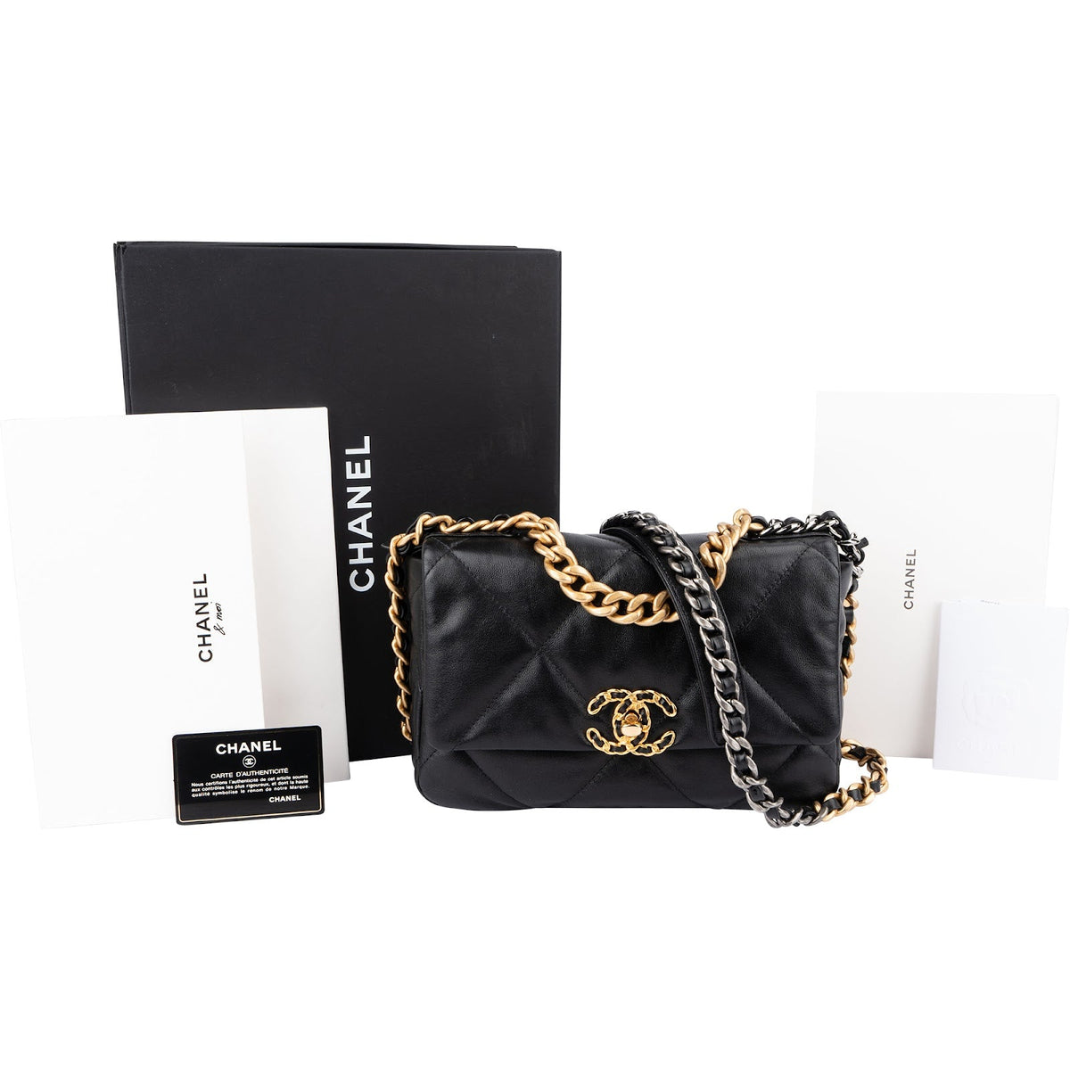 Chanel 19 Quilted Lambskin Single Flap Crossbody Bag
