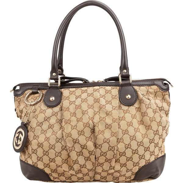 Gucci Monogram GG Canvas Sukey Tote Handbag