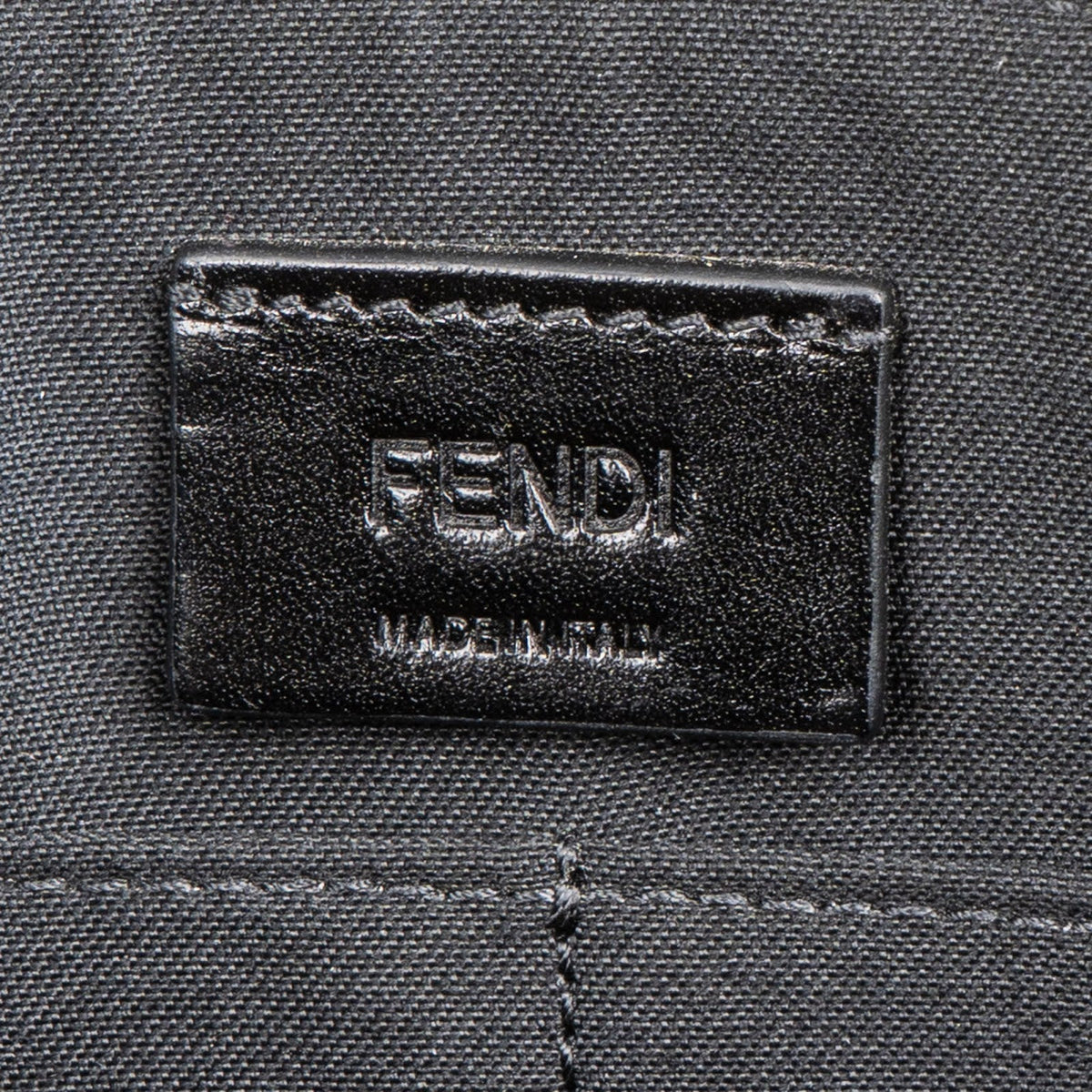 Fendi Monogram FF Canvas & Bicolor Calfskin Flat Pouch Clutch