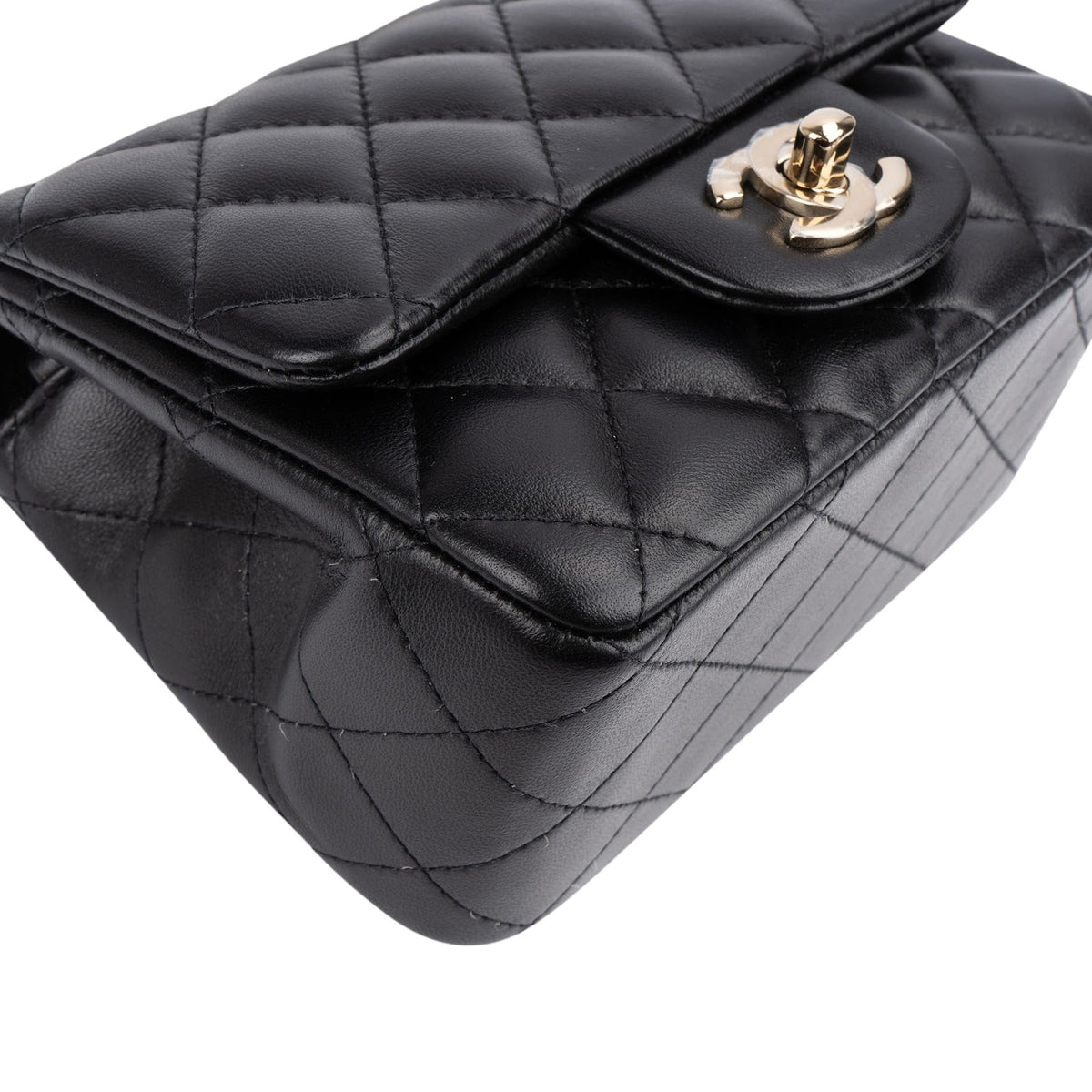 Chanel Quilted Lambskin Mini Square Single Flap Crossbody Bag
