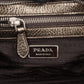 Prada Metallic Pebbled Leather Bauletto Handbag