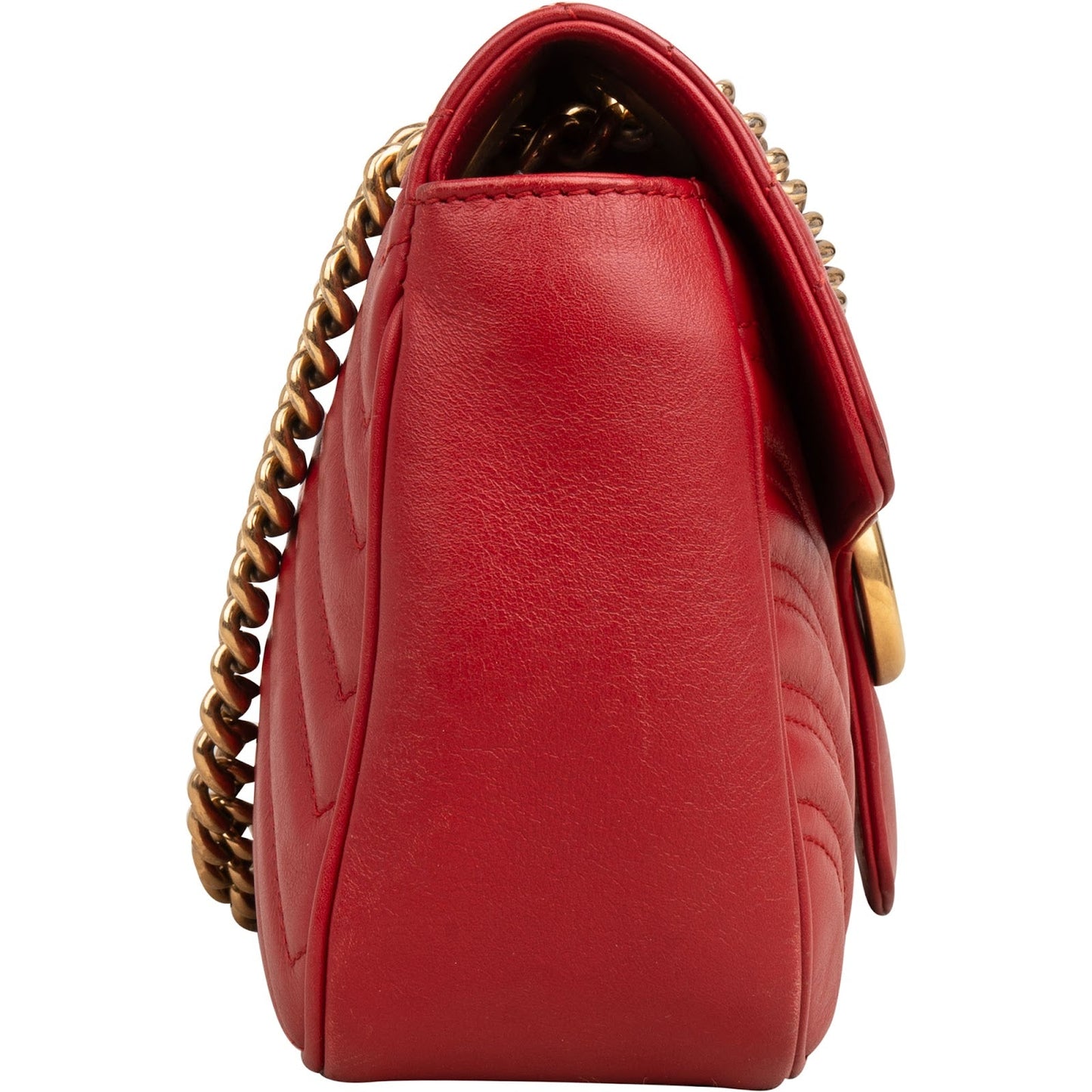 Gucci Chevron Matelassé Leather GG Marmont Medium Shoulder Crossbody Bag
